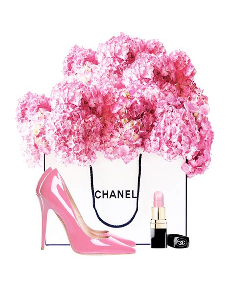 chanel pink wall art